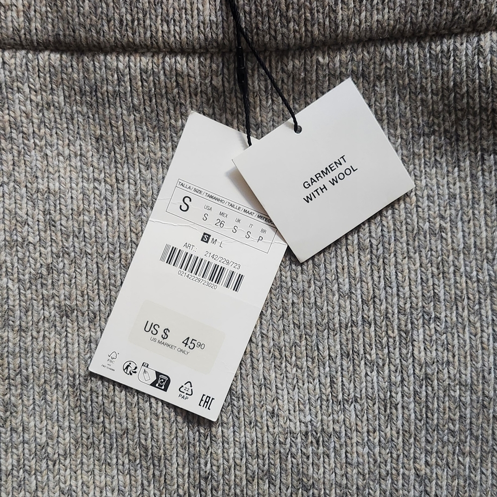 NWT Zara Wool Blend Skirt - Picture 4 of 5